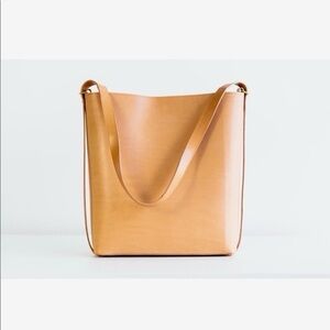 Teddi Joelle The Slingback Mini convertible undyed leather tote bag